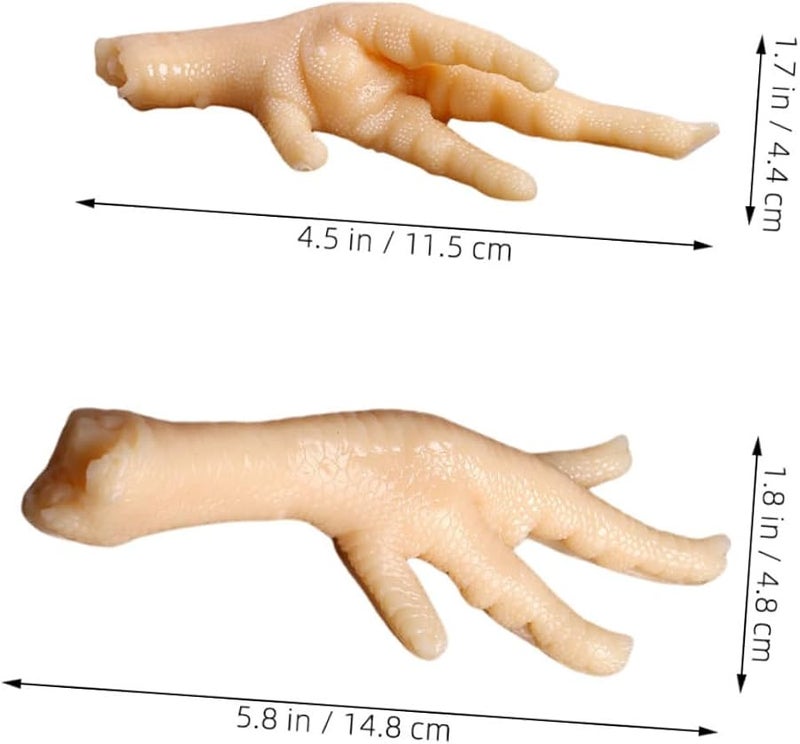 4Pcs Realistic Chicken Feet Model Fake Food Kitchen Display Decoration - Image 5